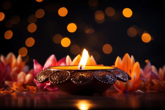 Diwali is an Indian holiday, the festival of fire. Generative AI.