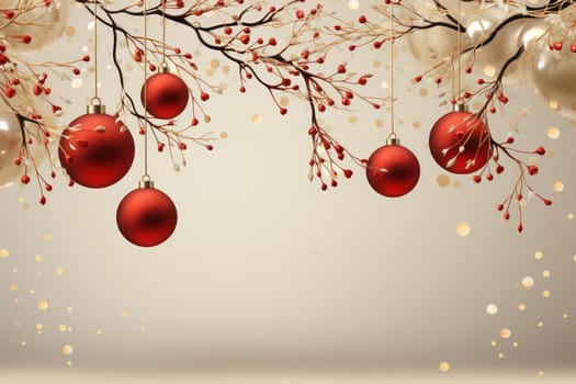 Template new years card,copy space. Generative AI.