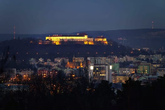 City Brno - Czech Republic - Europe. Spilberk - beautiful old castle and fortress forming the dominant of the city of Brno.