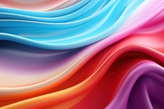Abstract geometric rainbow colors color 3d background. Generative AI.