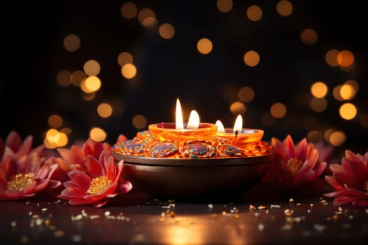 Diwali is an Indian holiday, the festival of fire. Generative AI.