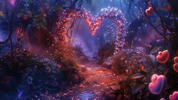 enchanted love forest in the valentines day pragma