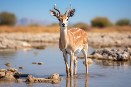 Photos of various wildlife along the way in Namibia. Generative AI.
