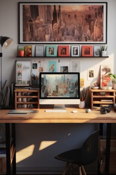 professional creative graphic designer desk. ai generated