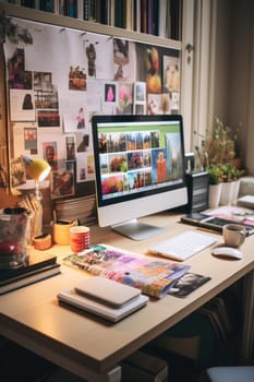 professional creative graphic designer desk. ai generated