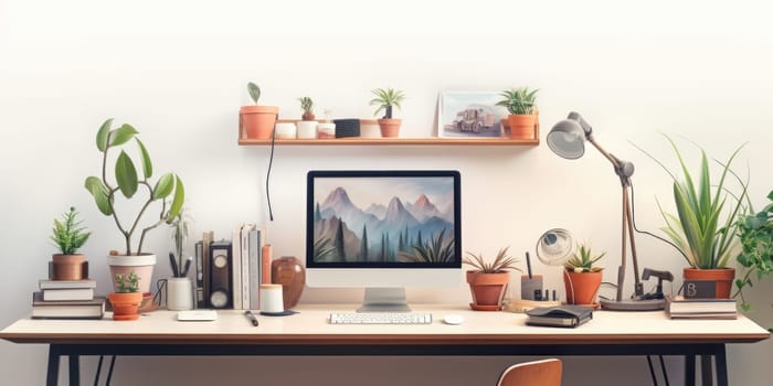 professional creative graphic designer desk. ai generated