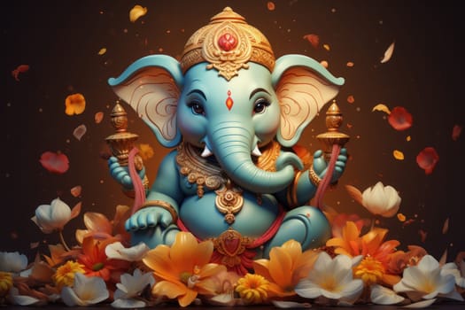 Ganesh an important image during Diwali. Generative AI.