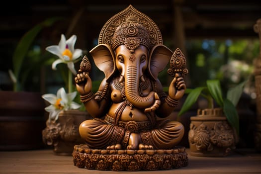 Ganesh an important image during Diwali. Generative AI.