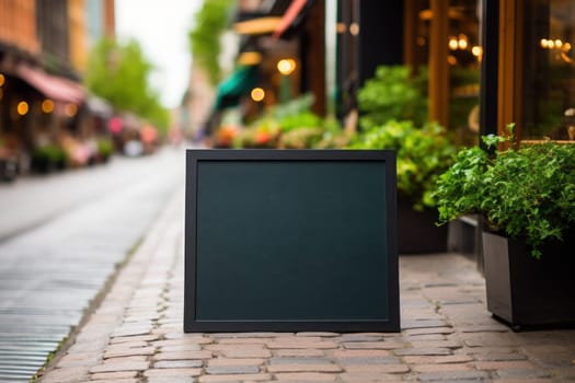 Shop sign, shop sign mockup, mockup, high detailed. Generative AI.