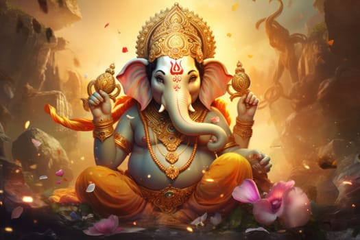 Ganesh an important image during Diwali. Generative AI.