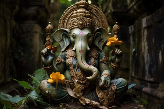 Ganesh an important image during Diwali. Generative AI.