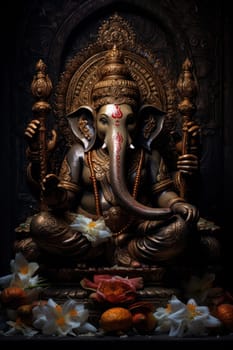 Ganesh an important image during Diwali. Generative AI.