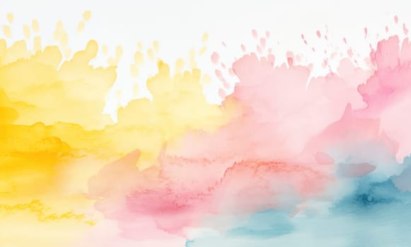 Colorful Watercolor Abstract Texture: Painted Paper Illustration with Bright Pink and Blue Splash as Wallpaper Pattern.