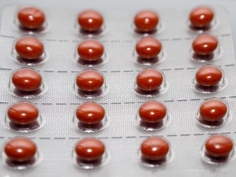 Closeup photo of blister pack with pills.