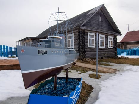 Russia, Medvedki - 04.24.2020: House-Museum of N.G. Kuznetsova (Admiral of the Fleet)