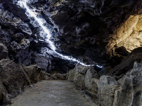 Kungur, Russia - December 9, 2020. Kungur Ice Cave. One of the largest karst caves.