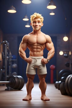 A man confidently stands in front of a gym machine, ready to begin his workout.