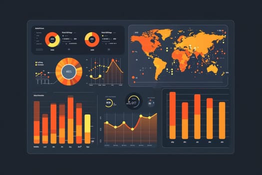 Business finance chart document report. Generative AI.