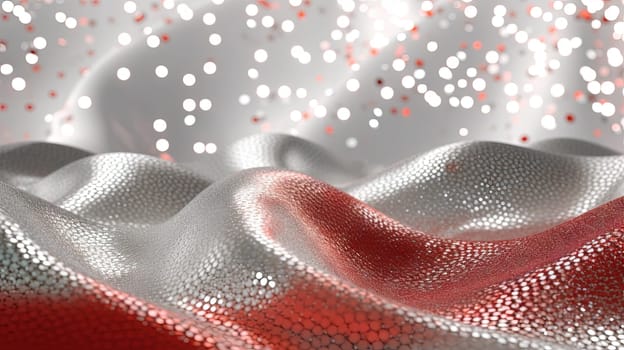 Abstract shiny background with red glitter. Scattered confetti sparkles with red color. Generated AI