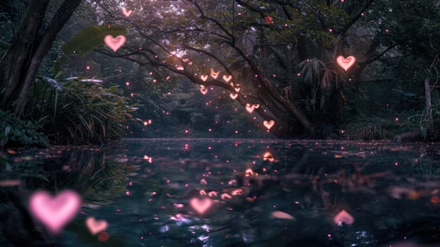 enchanted love forest in the valentines day pragma