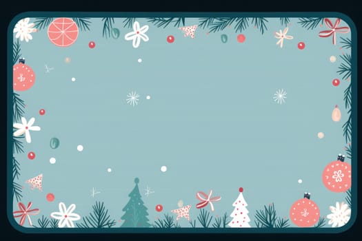 Lined paper for writing cute Christmas theme. Generative AI.