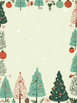 Lined paper for writing cute Christmas theme. Generative AI.