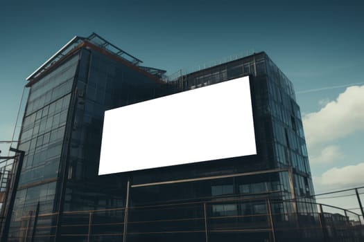 A large billboard in the middle of the city. Generaivr AI.