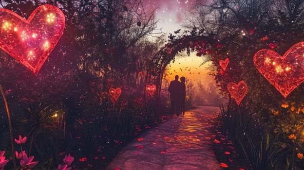 enchanted love forest in the valentines day pragma