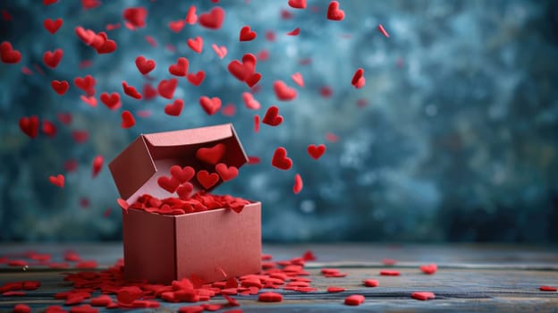 a gift box of romantic love on the valentines day pragma