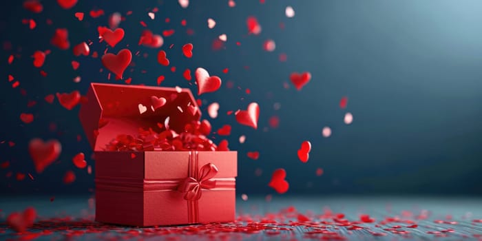 a gift box of romantic love on the valentines day pragma