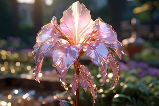 Floral Beauty: A Close-up of the Blooming Aechmea Fasciata Flower, Elegant and Colorful, Against a Bright Tropical Background.