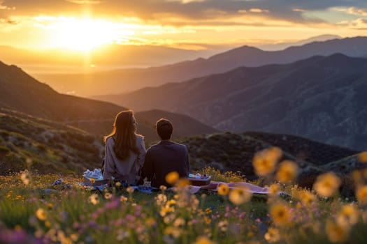 romantic sunrise mountain hiking with love of travel pragma