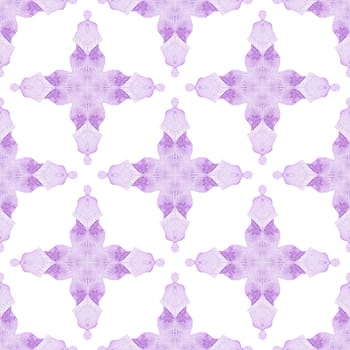 Green geometric chevron watercolor border. Purple radiant boho chic summer design. Textile ready eminent print, swimwear fabric, wallpaper, wrapping. Chevron watercolor pattern.