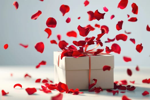 a gift box of romantic love on the valentines day pragma