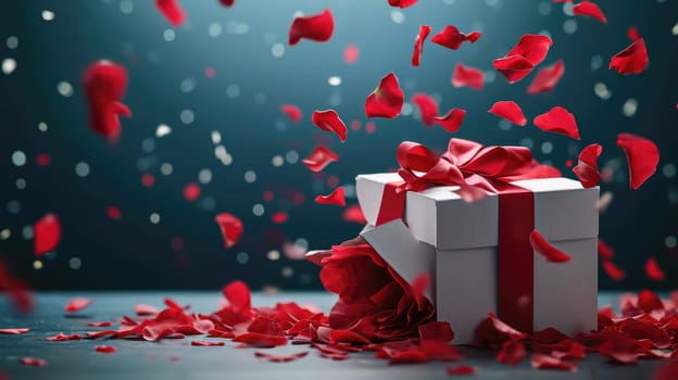 a gift box of romantic love on the valentines day pragma