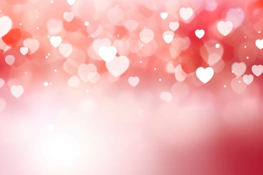 Saint valentine day greeting card bokeh blur background. Generative AI.