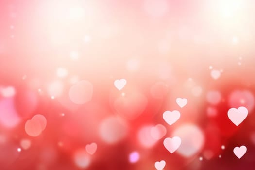 Saint valentine day greeting card bokeh blur background. Generative AI.