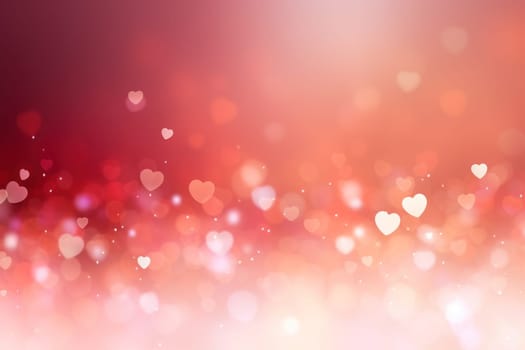 Saint valentine day greeting card bokeh blur background. Generative AI.