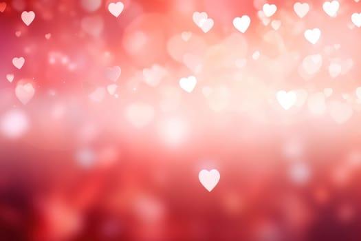 Saint valentine day greeting card bokeh blur background. Generative AI.