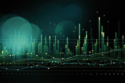 Presentation background financial indicators and financial statements. Generative AI.