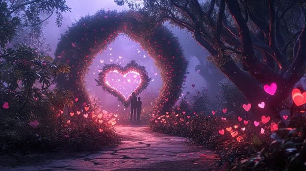 enchanted love forest in the valentines day pragma