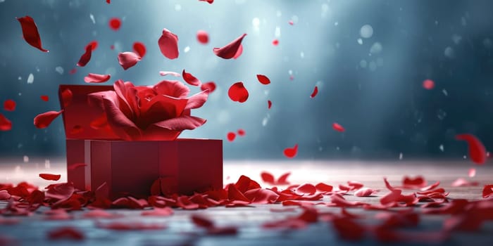 a gift box of romantic love on the valentines day pragma