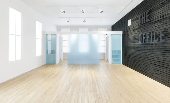 Modern bright interiors 3D rendering illustration mockup computer generated image