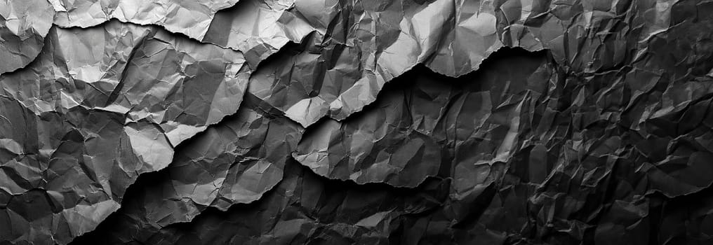 Crumpled black paper background texture. Closeup crumpled dark grey or black paper texture background.Dark ,black paper sheet board with space for text ,pattern or abstract design backdrop.copy space