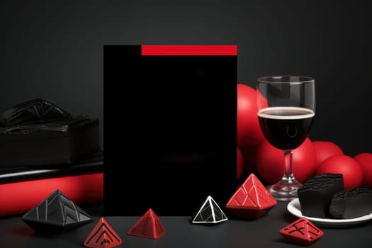 Black Friday design for advertising banners. Generative AI.