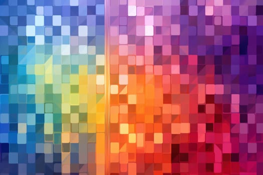 Large grid gradient divided into rows and columns. Generative AI.
