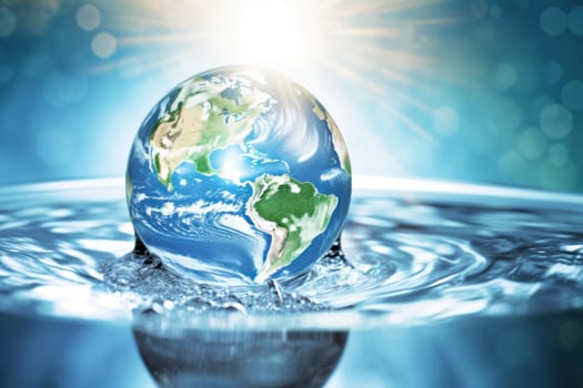 Concept of Recycling the use of water resources with the highest value. Generative AI.
