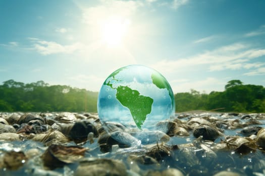Concept of Recycling the use of water resources with the highest value. Generative AI.