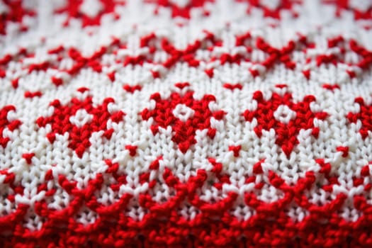 Christmas sweater stitch pattern. Generative AI.