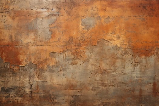 Empty rusted metal sheet background texture. Generative AI.